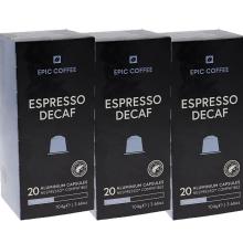 3-pak Epic Coffee Espresso Decaf Intensity 5 20 kapsler koffeinfri