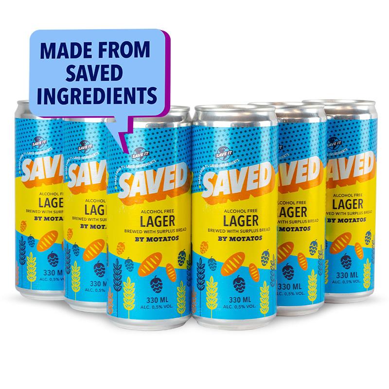 6-pak Saved By Motatos Øl Lager 0,5%