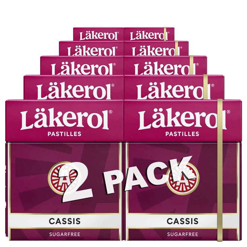 5-pak Läkerol Cassis Solbær Sukkerfri