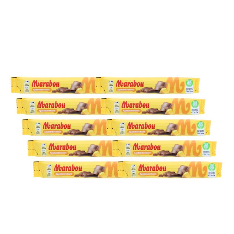 Marabou Appelsinkrokant 43 g 10-pak