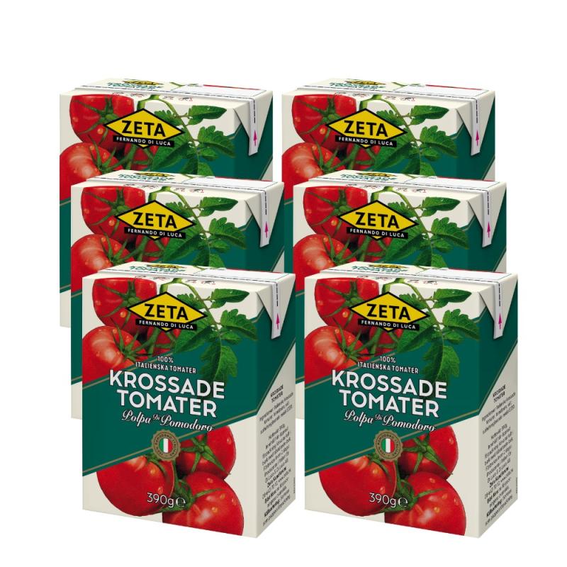 Zeta Hakkede Tomater 6-pak